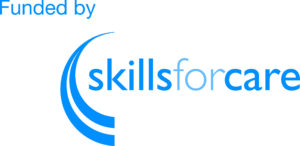 Funded by skills for care - logo