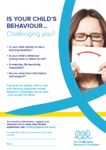 Image showing A3 CBF poster for professionals: Is your child's behaviour challenging you?