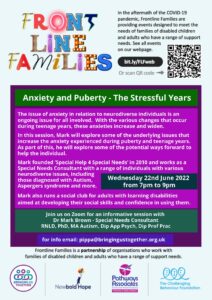Anxiety and Puberty June flyer