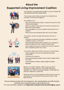 Supported Living Improvement Coalition Poster