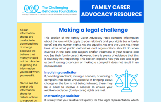 Making a legal challenge
