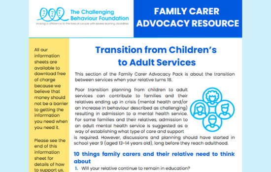 Transition from Children's to Adult Services